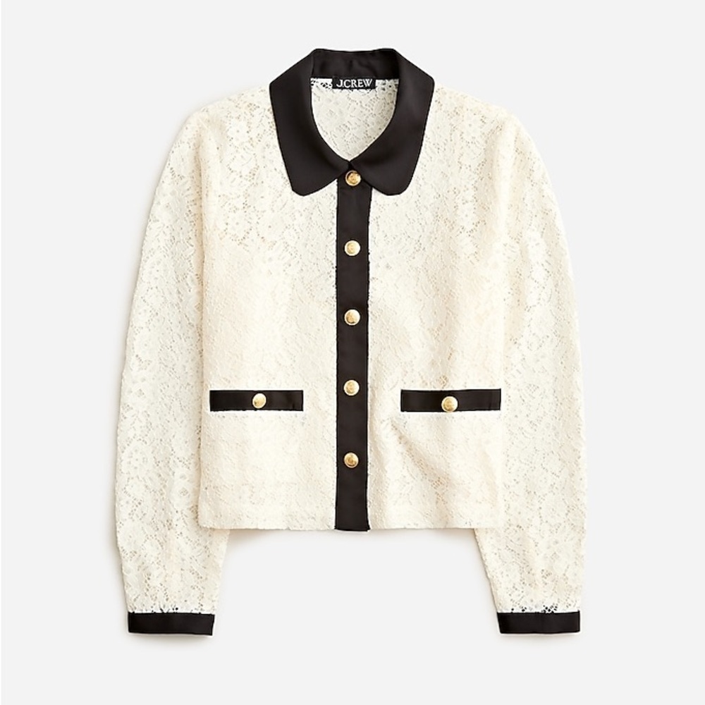J Crew Lady shirt-jacket in lace BV836